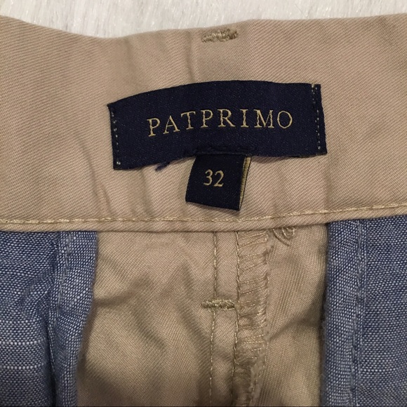Patprimo Flat Front Khaki Summer Shorts - Picture 2 of 3